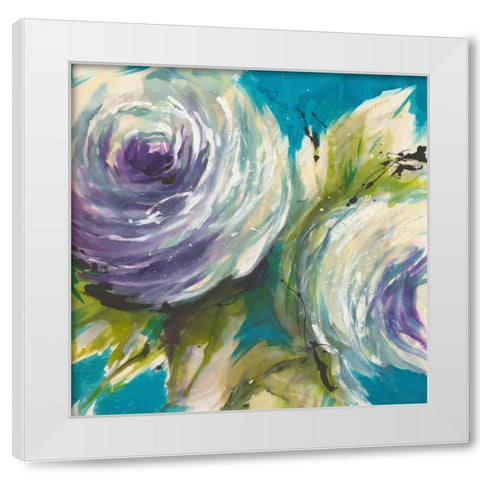 Original White Modern Wood Framed Art Print by May