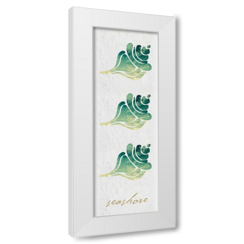 Seashore Panel White Modern Wood Framed Art Print by Hogan, Melody
