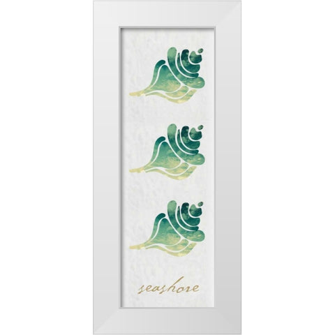 Seashore Panel White Modern Wood Framed Art Print by Hogan, Melody