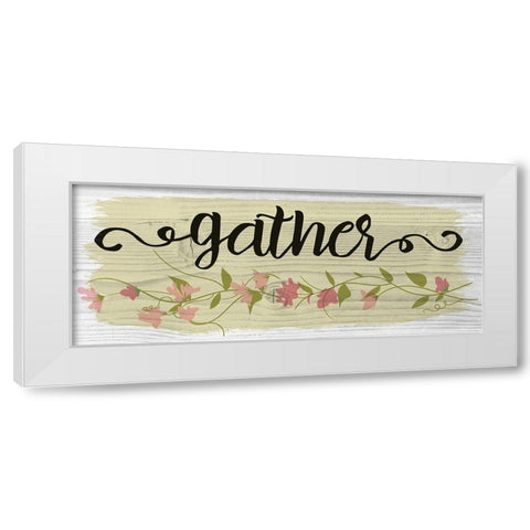 Curly Cue Gather Color 6 White Modern Wood Framed Art Print by Hogan, Melody