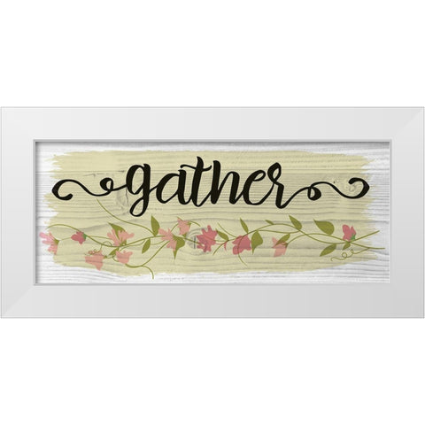 Curly Cue Gather Color 6 White Modern Wood Framed Art Print by Hogan, Melody