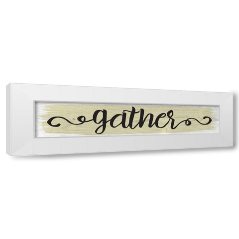 Curly Cue Color Signs 7 White Modern Wood Framed Art Print by Hogan, Melody