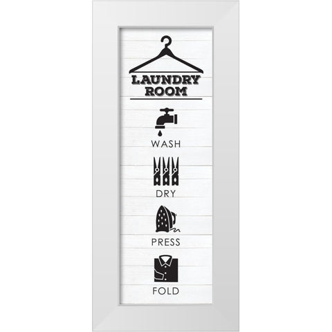 Laundry Shiplap 5 White Modern Wood Framed Art Print by Hogan, Melody