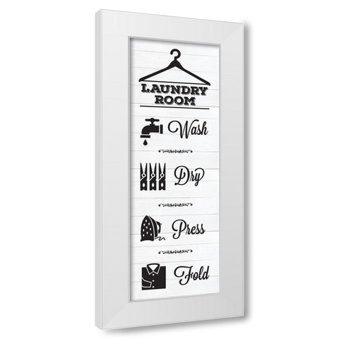 Laundry Shiplap 6 White Modern Wood Framed Art Print by Hogan, Melody