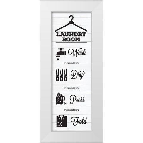 Laundry Shiplap 6 White Modern Wood Framed Art Print by Hogan, Melody