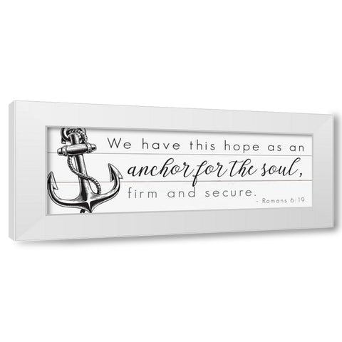Seafaring Scriptures 1 White Modern Wood Framed Art Print by Hogan, Melody