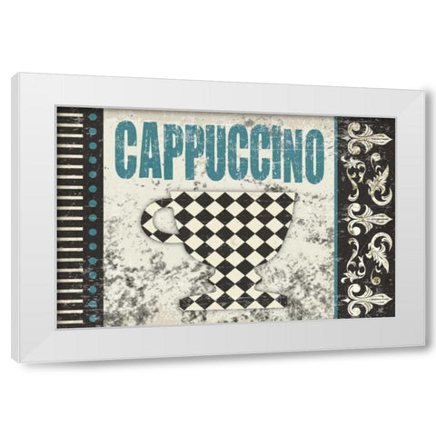 Cappuccino Fantastico White Modern Wood Framed Art Print by Hogan, Melody