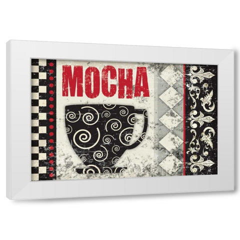 Mocha Chocolat 3 White Modern Wood Framed Art Print by Hogan, Melody