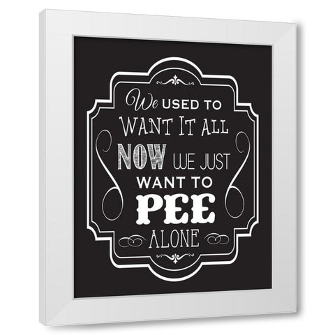 Bath Chalk 1 White Modern Wood Framed Art Print by Hogan, Melody