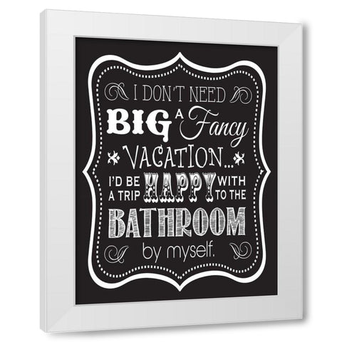 Bath Chalk 3 White Modern Wood Framed Art Print by Hogan, Melody