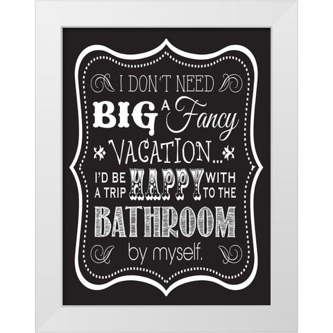 Bath Chalk 3 White Modern Wood Framed Art Print by Hogan, Melody