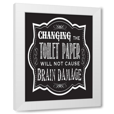 Bath Chalk 8 White Modern Wood Framed Art Print by Hogan, Melody