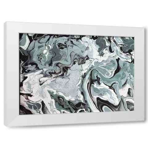Abide Jade White Modern Wood Framed Art Print by Hogan, Melody