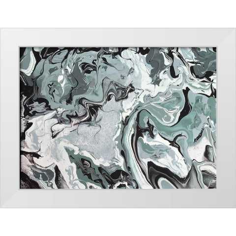 Abide Jade White Modern Wood Framed Art Print by Hogan, Melody