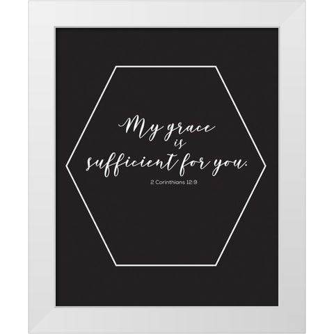 Gold Foil Sufficient White Modern Wood Framed Art Print by Hogan, Melody
