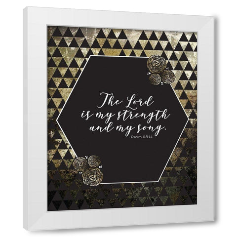 Gold Foil Song 3 White Modern Wood Framed Art Print by Hogan, Melody