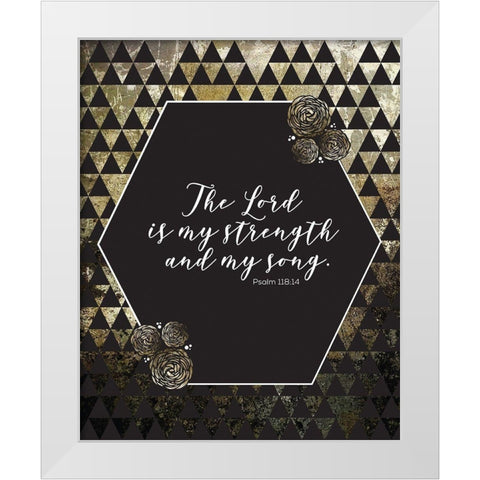 Gold Foil Song 3 White Modern Wood Framed Art Print by Hogan, Melody