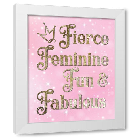 Princess Sparkle 2 White Modern Wood Framed Art Print by Hogan, Melody