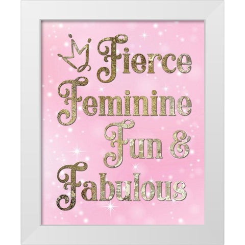 Princess Sparkle 2 White Modern Wood Framed Art Print by Hogan, Melody