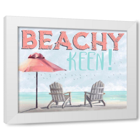 Beachy Keen White Modern Wood Framed Art Print by Hogan, Melody