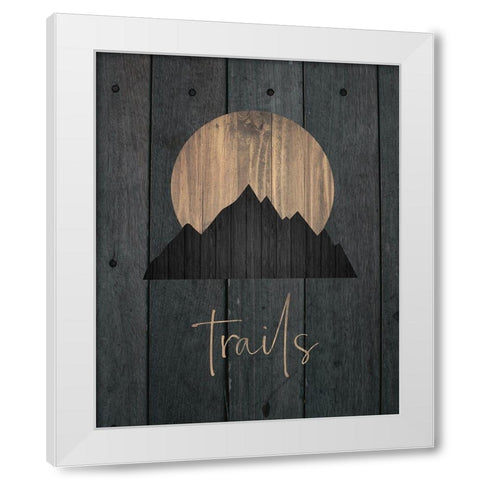 Wilderness Wood 01 White Modern Wood Framed Art Print by Hogan, Melody