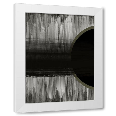 Neutral Abstract Black White Modern Wood Framed Art Print by Hogan, Melody