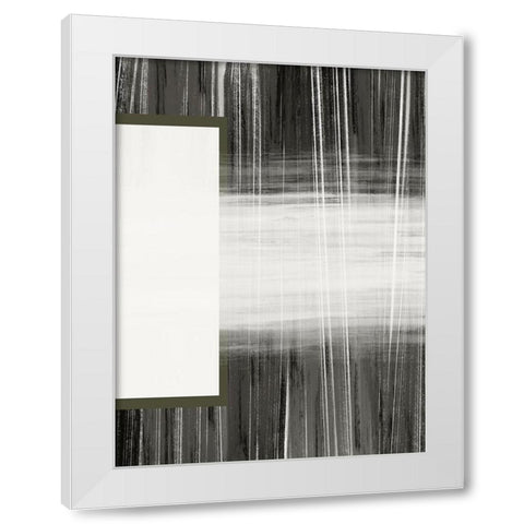Neutral Abstract White White Modern Wood Framed Art Print by Hogan, Melody