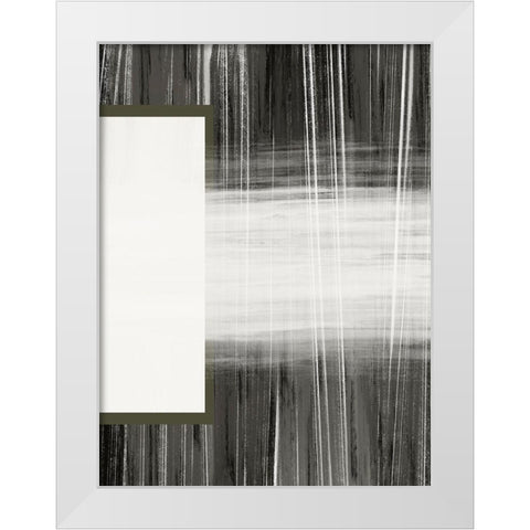 Neutral Abstract White White Modern Wood Framed Art Print by Hogan, Melody