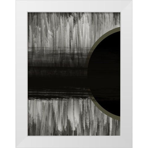 Neutral Abstract Black White Modern Wood Framed Art Print by Hogan, Melody