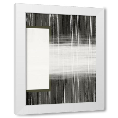 Neutral Abstract White White Modern Wood Framed Art Print by Hogan, Melody