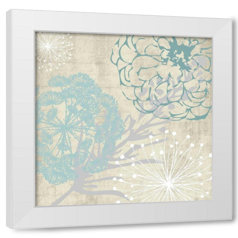 Transitional Floral Soft 3 White Modern Wood Framed Art Print by Hogan, Melody