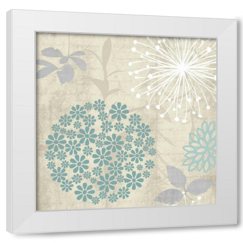 Transitional Floral Soft 4 White Modern Wood Framed Art Print by Hogan, Melody