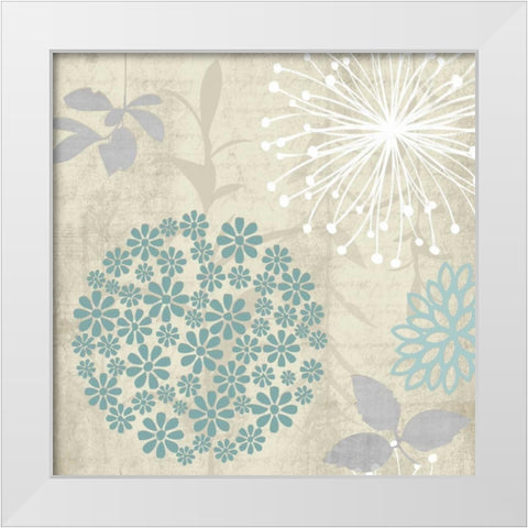 Transitional Floral Soft 4 White Modern Wood Framed Art Print by Hogan, Melody