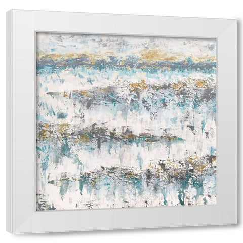 Mountain Mist White Modern Wood Framed Art Print by Hogan, Melody
