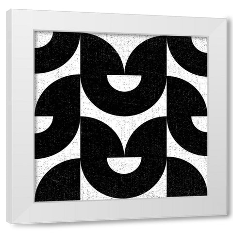 Oversized Abstracts BW 1 White Modern Wood Framed Art Print by Hogan, Melody