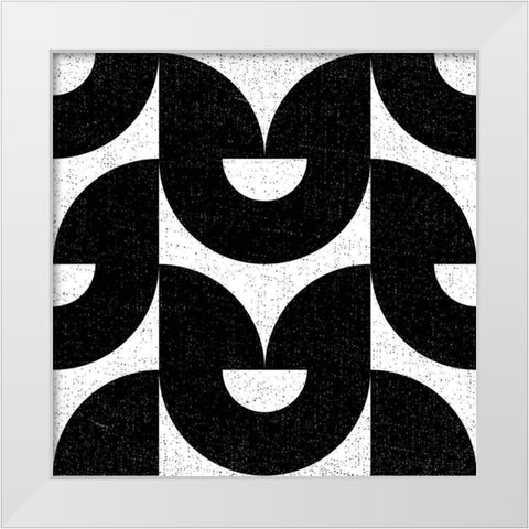 Oversized Abstracts BW 1 White Modern Wood Framed Art Print by Hogan, Melody