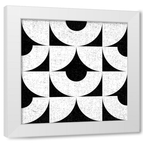 Oversized Abstracts BW 3 White Modern Wood Framed Art Print by Hogan, Melody