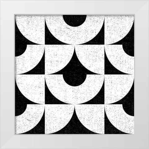 Oversized Abstracts BW 3 White Modern Wood Framed Art Print by Hogan, Melody