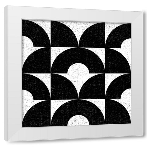 Oversized Abstracts BW 4 White Modern Wood Framed Art Print by Hogan, Melody