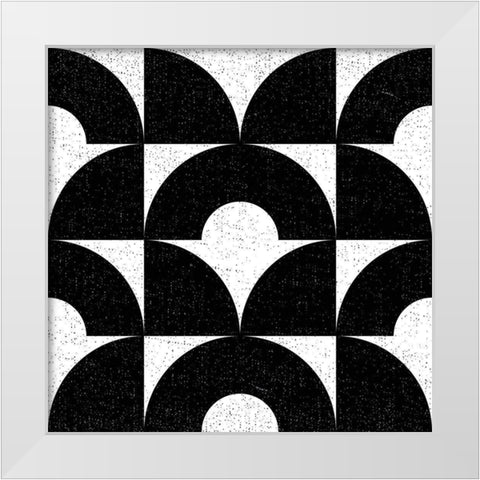Oversized Abstracts BW 4 White Modern Wood Framed Art Print by Hogan, Melody