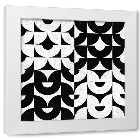 Oversized Abstract BW Combo White Modern Wood Framed Art Print by Hogan, Melody