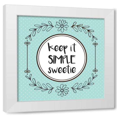 Whimsical Sweetie White Modern Wood Framed Art Print by Hogan, Melody