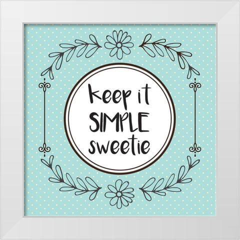 Whimsical Sweetie White Modern Wood Framed Art Print by Hogan, Melody