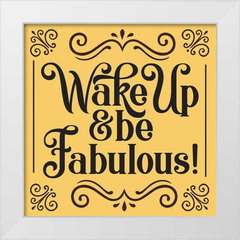 Whimsical Fabulous White Modern Wood Framed Art Print by Hogan, Melody