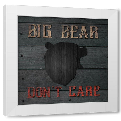 Hunting Bear+Moose 01 White Modern Wood Framed Art Print by Hogan, Melody