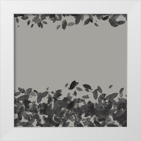 Abstract Leaves 1 White Modern Wood Framed Art Print by Hogan, Melody