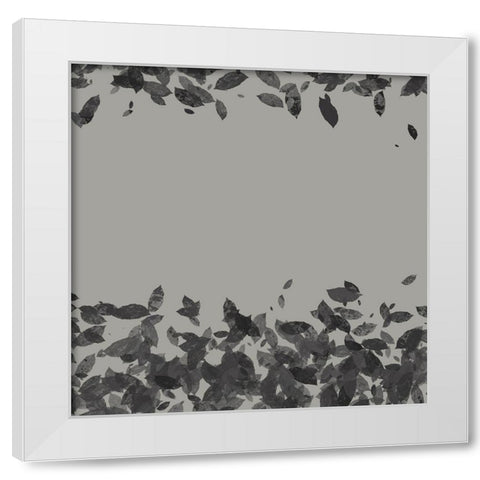 Abstract Leaves 2 White Modern Wood Framed Art Print by Hogan, Melody
