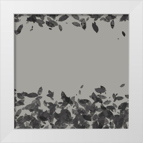 Abstract Leaves 2 White Modern Wood Framed Art Print by Hogan, Melody