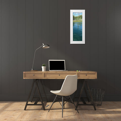 Scenic River 1 White Modern Wood Framed Art Print by Prime, Marcus