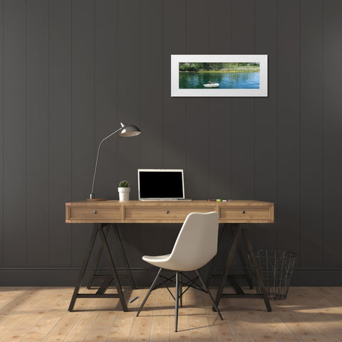 Scenic River 3 White Modern Wood Framed Art Print by Prime, Marcus